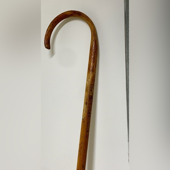 Antique 77th Nevins Twp 4-H Fontanet Bean Dinner Cane Walking Stick - Picture 8 of 16